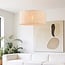 Pendant lamp Calero with linen shade in off-white