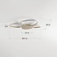 Designer ceiling light Lirina with integrated LED, 3-step dimmable - sand beige