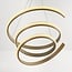 Designer pendant lamp Tynara with integrated LED, 3-step dimmable in sand beige