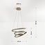 Designer pendant lamp Tynara with integrated LED, 3-step dimmable in sand beige