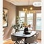 8-light ceiling light Oito - gold with amber glass