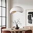 Zenji large pendant light - white stone effect