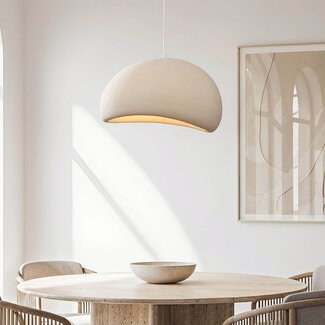 pendant light Urban Stone - sandy beige stone motif