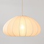Mesh 1-light pendant light - beige fabric