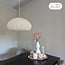 Mesh 1-light pendant light - beige fabric