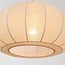 Mesh 1-light pendant light - beige fabric