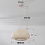 Mesh 1-light pendant light - beige fabric