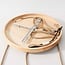 pendant light Aska - rattan with three natural hand-woven shades and wooden ceiling plate