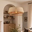 Bamboo pendant light Tovra with woven shade - natural