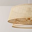 Bamboo pendant light Tovra with woven shade - natural