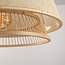 Bamboo pendant light Tovra with woven shade - natural