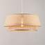 Bamboo pendant light Tovra with woven shade - natural