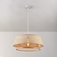 Bamboo pendant light Tovra with woven shade - natural