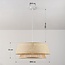 Bamboo pendant light Tovra with woven shade - natural