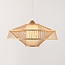 Bamboo pendant lamp Olira with diffuser in natural