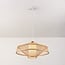 Bamboo pendant lamp Olira with diffuser in natural