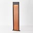 Outdoor floor lamp Maxim with integrated LED in anthracite and wood look