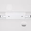 Double-sided centre feed connection block for 1-phase track, white