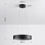 Modern pendant lamp Roundy in matte-black metal