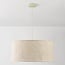 Pendant lamp Calero with linen shade in off-white