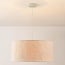 Pendant lamp Calero with linen shade in off-white