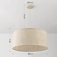 Pendant lamp Calero with linen shade in off-white
