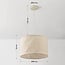 Linen pendant lamp Calero in off-white