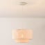 Linen pendant lamp Cavallo 2-layer in off-white