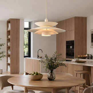 Pendant light Alvra - glossy beige
