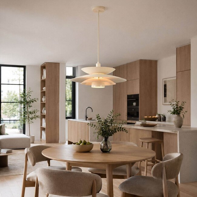 Pendant light Alvra - glossy beige