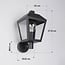 Rustic outdoor wall light Dax - black