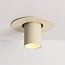 Adjustable recessed spotlight in beige Ø10 cm