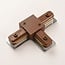 T-connector for 1-phase track in brown