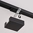 Square ceiling cover for 1-phase track lighting in black