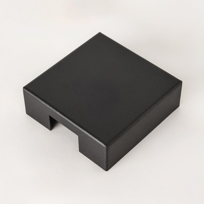 Square ceiling cover for 1-phase track lighting in black