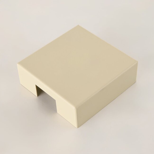 Square ceiling cover for 1-phase track lighting in beige