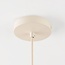 Pendant lamp Hyske with ribbed shade in sand beige