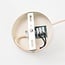 Pendant lamp Hyske with ribbed shade in sand beige