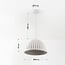 Pendant light Hyske with ribbed shade - white