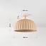 Ceiling lamp Lysko with ribbed shade in sand beige