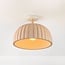 Ceiling lamp Lysko with ribbed shade in sand beige