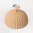 Ceiling lamp Lysko with ribbed shade in sand beige