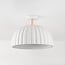 Ceiling lamp Lysko with ribbed shade in white