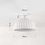Ceiling lamp Lysko with ribbed shade in white