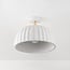 Ceiling lamp Lysko with ribbed shade in white