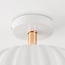 Ceiling lamp Lysko with ribbed shade in white