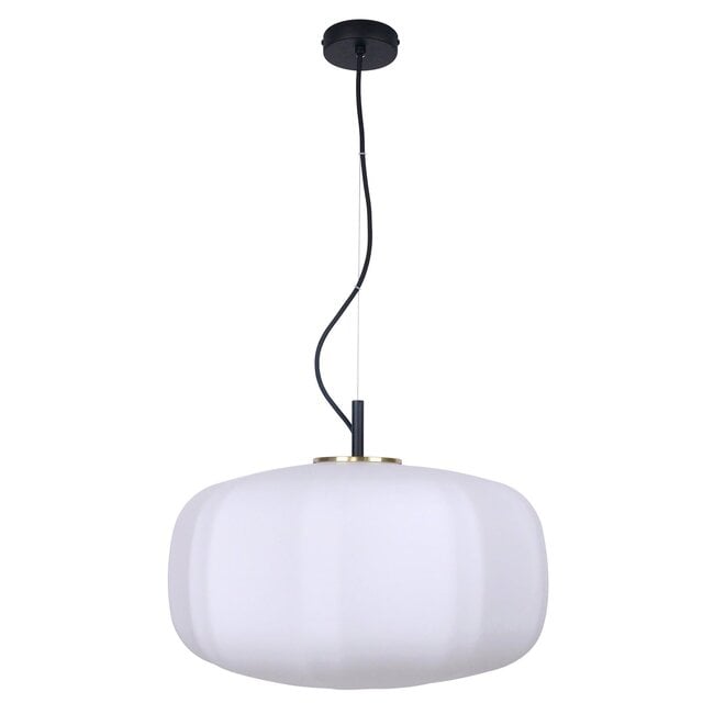 pendant light Kozma with white glass and multiple angles