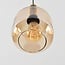 Pendant lamp Appeso in gold with amber glass