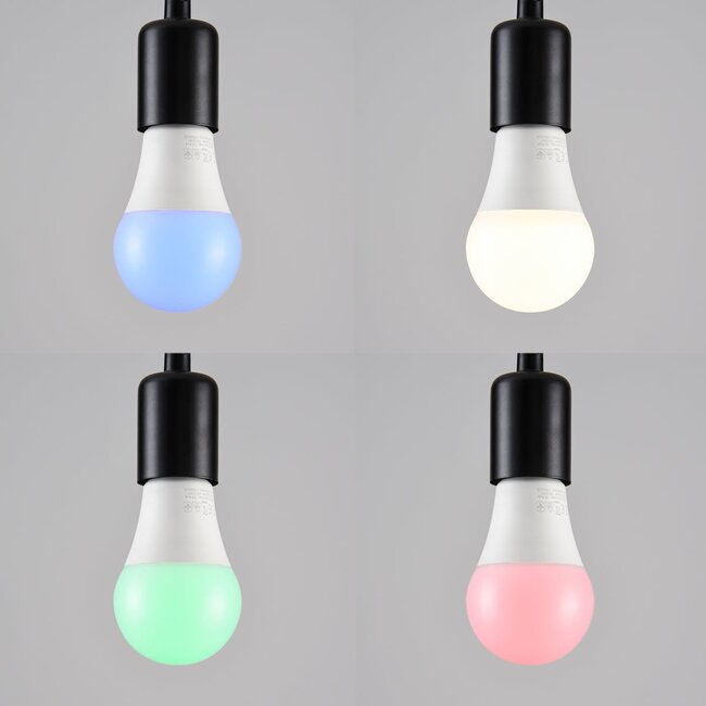 Dimmable E27 LED bulb with remote control 7W, opal white, Ø60 - RGB and 3000K (remote control sold separately)