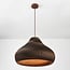 Pendant lamp Veela in pressed paper fibre Ø60 cm, flat ceiling plate